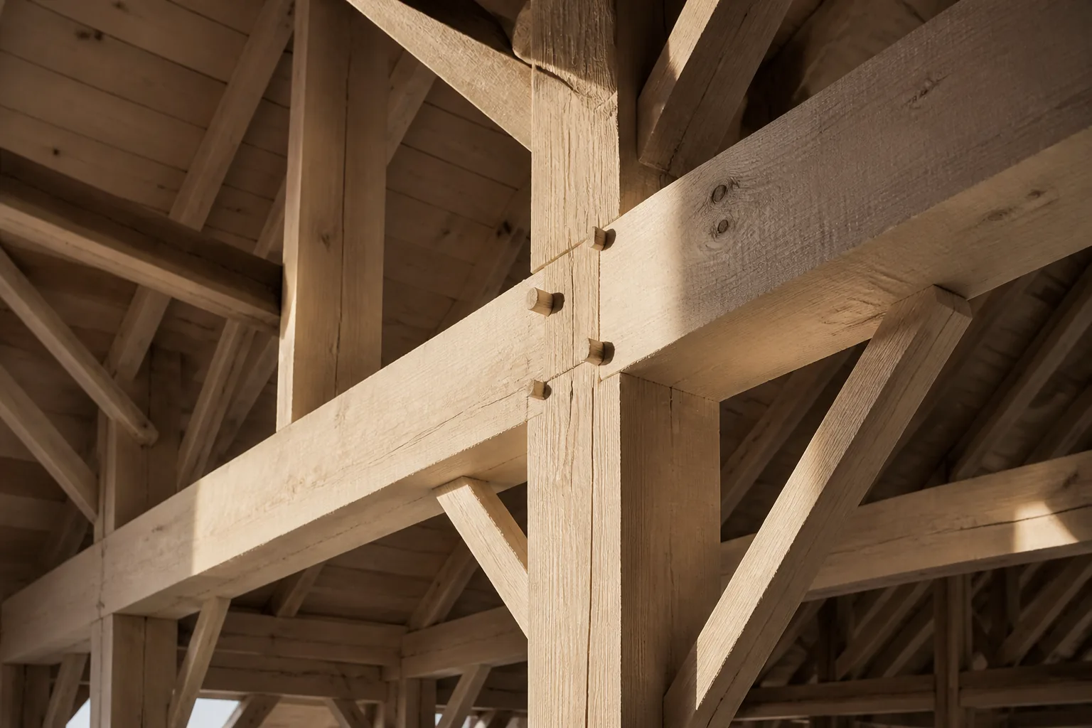 Structură portantă realizată din cherestea naturală